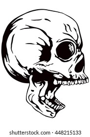 Abstract vector illustration human skull 