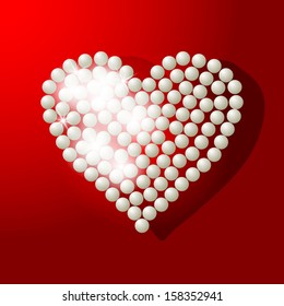 abstract vector illustration with the image of heart