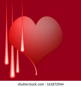 abstract vector illustration with the image of heart
