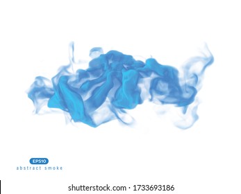 Abstract vector illustration of inky shape on white background.