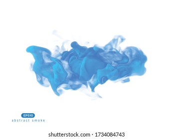 Abstract vector illustration of inky shape on white background.