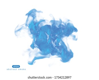 Abstract vector illustration of inky shape on white background.