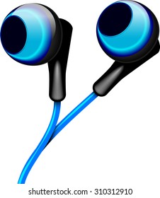 abstract vector illustration isolated eps 10 / headphones