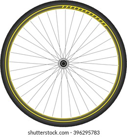 abstract vector illustration isolated eps 10 / bicycle wheel