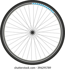 abstract vector illustration isolated eps 10 / bicycle wheel