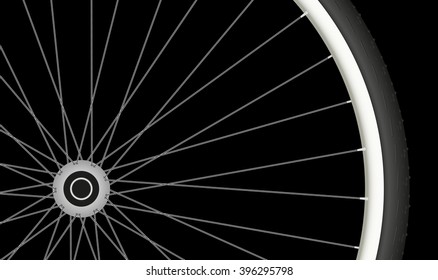 abstract vector illustration isolated eps 10 / bicycle wheel