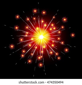 abstract vector illustration isolated eps 10 / flash salute vector