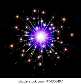 abstract vector illustration isolated eps 10 / flash salute vector