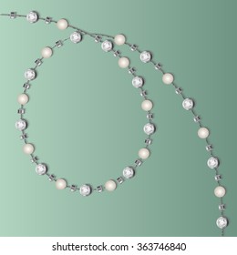 Abstract Vector illustration with jewelery elements.
