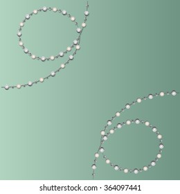 Abstract Vector illustration with jewelery elements.