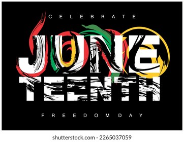 An abstract vector illustration for Juneteenth to celebrate  freedom