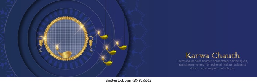 abstract vector illustration of karwa chauth.