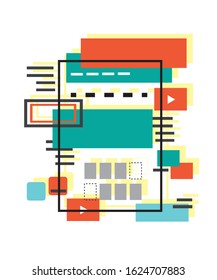 Abstract vector illustration of landing page flat design concept