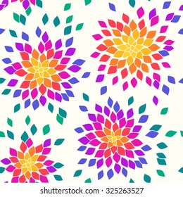Abstract vector illustration with leaves. Can be used for wallpaper, pattern fills, web page background,surface textures.  Seamless pattern.