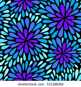 Abstract vector illustration with leaves. Can be used for wallpaper, pattern fills, web page background,surface textures. Vector seamless pattern with fireworks. Christmas background.