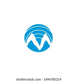 
abstract vector with illustration letter M