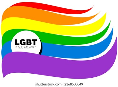 An abstract vector illustration of the LGBT Pride Flag 