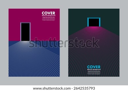 Abstract vector illustration of lines converging into a doorway, symbolizing focus, breakthrough, and the path toward a goal. Perfect for business covers, innovation themes, or motivational content.