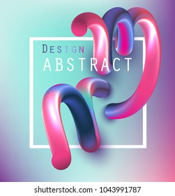 Abstract vector illustration with liquid gesign elements