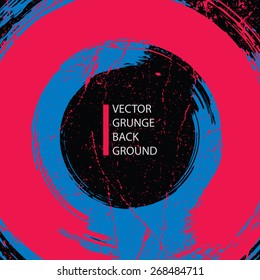 Abstract vector illustration, live grunge style vector background made using real ink hand-drawn grunge brushes, clear eps 8 vector.