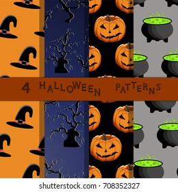 Abstract vector illustration of logo for celebrating children's holiday Halloween, Spider. Pumpkin pattern of spider, bat on party halloween, yellow pumpkin. Smile pumpkins, spiders halloweens, skull.