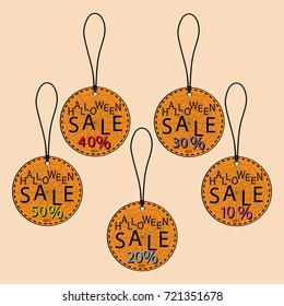 Abstract vector illustration of logo for celebrating children's holiday Halloween, Spider. Pumpkin pattern of spider, bat on party halloween, yellow pumpkin. Smile pumpkins, spiders halloweens, skull.