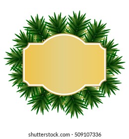 Abstract vector illustration of logo for the celebration of holidays merry christmas,new year.New 2017 Year,Christmas drawing consisting of green tree,gifts,postcard spruce twigs,colorful balls,wreath