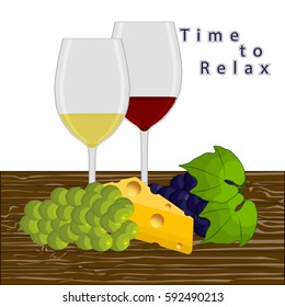 Abstract vector illustration of logo for glass bottle of red, white wine, winery grape. Winery pattern consisting of bottles alcohol vine, wooden board, icon grapes wineglass. Grape vines of wineries.