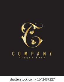 Abstract vector illustration of logo letter T
