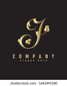 Abstract vector illustration of logo letter J