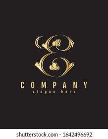 Abstract vector illustration of logo letter E