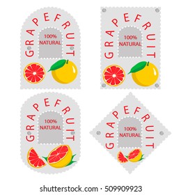 Abstract vector illustration logo for whole ripe fruit orange grapefruit,citrus cut sliced, background.Grapefruit pattern consisting of label peel fruits,icon sweet food.Eat fresh oranges grapefruits.