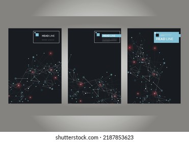Abstract vector illustration, low poly style. Stylie design element for banner, poster, flyer, cover, brochure. Connect dot and line