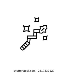 Abstract vector illustration of a magic wand or sparkler emitting sparkle