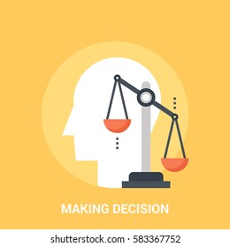 Abstract Vector Illustration Of Making Decision Icon Concept