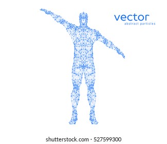Abstract vector illustration of  man on white background.
