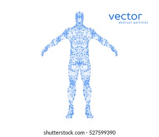 Abstract vector illustration of  man on white background.