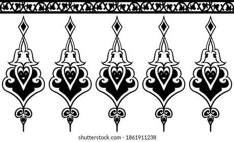 An Abstract Vector Illustration of a Medieval Pattern Ornament that resembles an Arrow