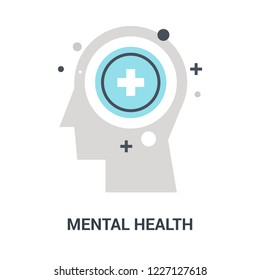 Abstract Vector Illustration Of Mental Health Icon Concept