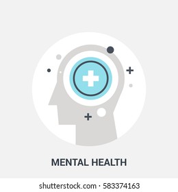 Abstract Vector Illustration Of Mental Health Icon Concept