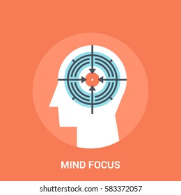 Abstract Vector Illustration Of Mind Focus Icon Concept