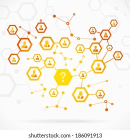 Abstract vector illustration of a missing business leader