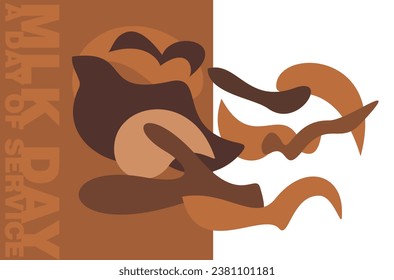 An abstract vector illustration for MLK day 2024 on the concept of dream