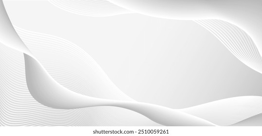 Ilustración vectorial Abstractas de diseño de fondo moderno con gradiente en colores blanco y gris