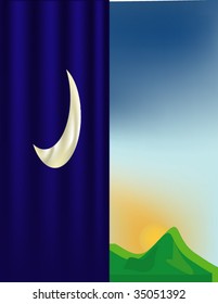abstract vector illustration of morning