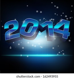 Abstract vector illustration for new year 2014