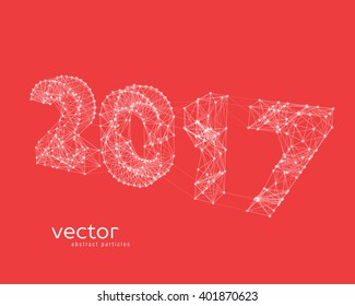 Abstract vector illustration of new year number 2017