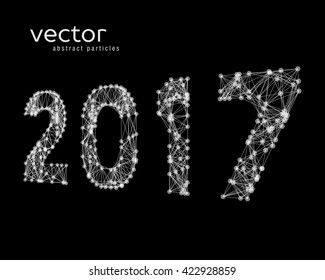 Abstract vector illustration of number 2017