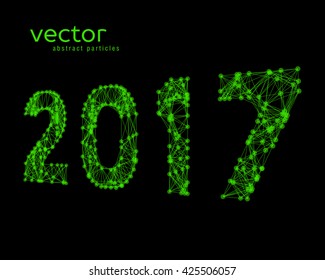 Abstract vector illustration of number 2017