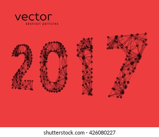 Abstract vector illustration of number 2017